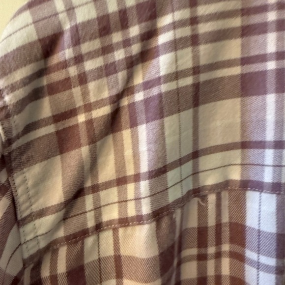 JACHS Girlfriend Plaid Button Down Shirt - Pink and White - Picture 9 of 9